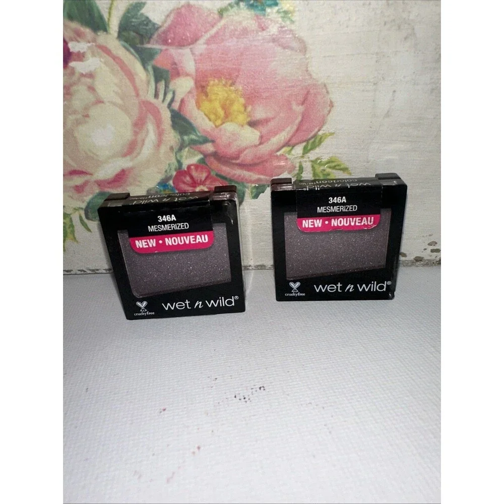 Wet n Wild Color Icon Eyeshadow Single 346A MESMERIZED, dark purple shade x2